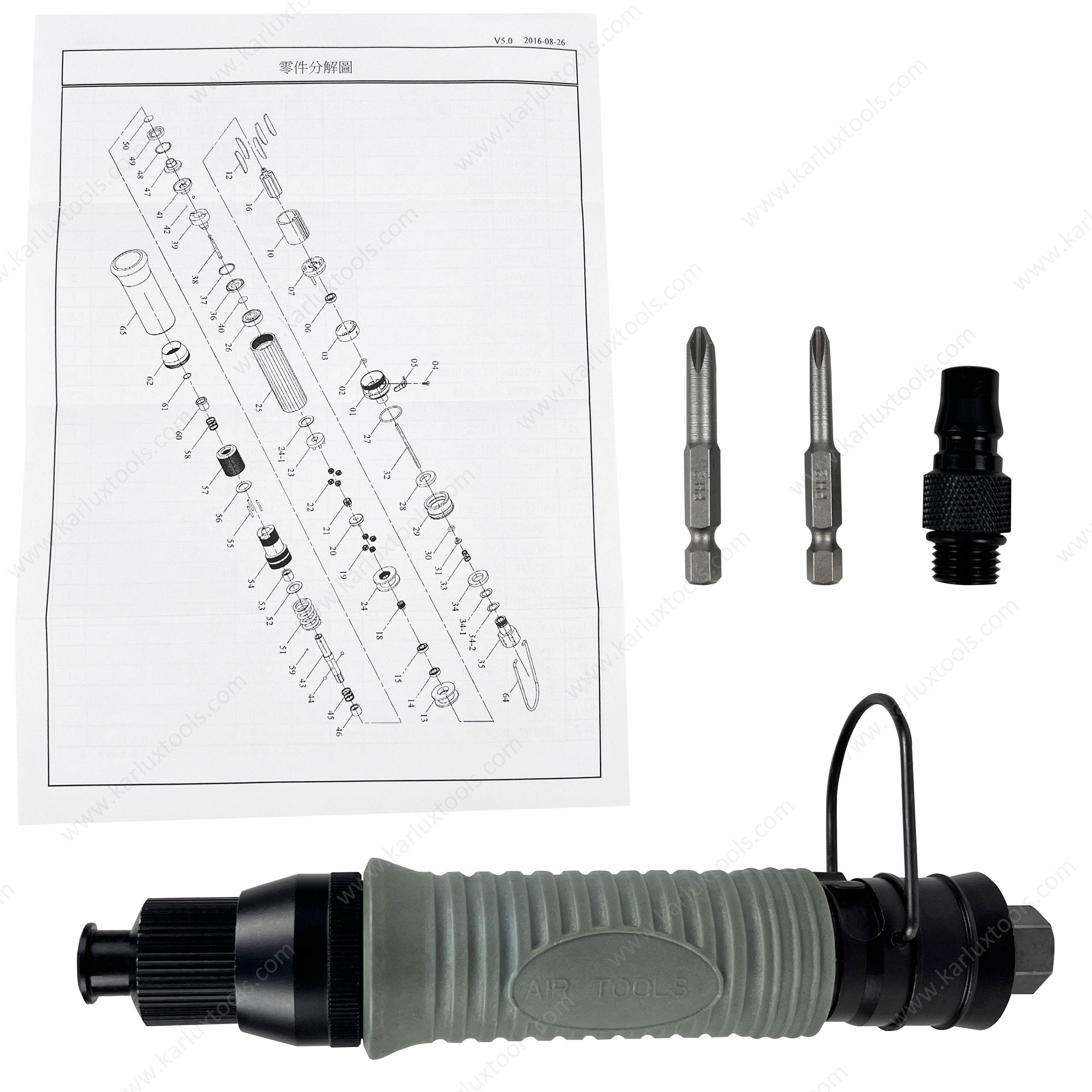 1000RPM Torque Range 0.5-2kgf·cm Industrial Push Start Shut Off Pneumatic Tools Assembly Screwdriver Straight Air Shut-Off Screwdriver