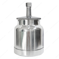 G3/8 Thread 750ml Aluminium Spray Gun Paint Cup Pneumatic Tool Replacement Fluid Pot Siphon Feed Paint Tank for Air Spray Gun