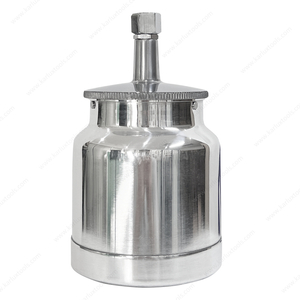 G3/8 Thread 750ml Aluminium Spray Gun Paint Cup Pneumatic Tool Replacement Fluid Pot Siphon Feed Paint Tank for Air Spray Gun