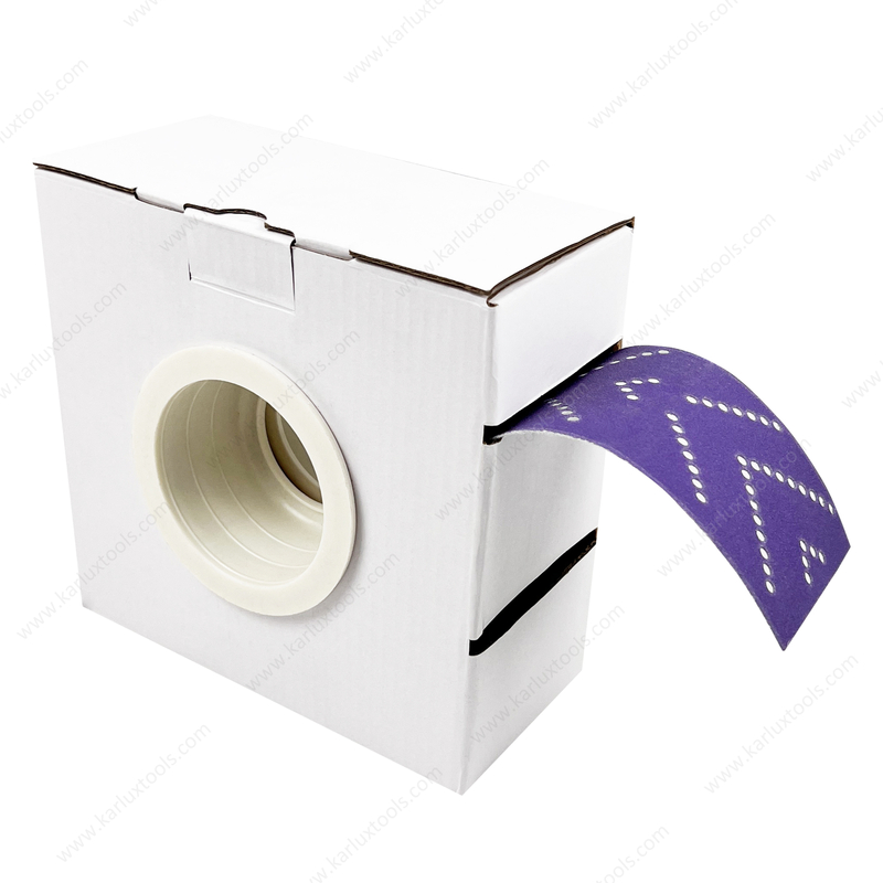 Grit P80-2000 V-shaped Holes 70m​m*70mm Square Sanding Paper Purple Ceramic Film Backing Sandpaper Roll for Vacuum Sander