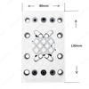 80x130mm 12+4 Holes Short-Hook Velcro Backing Pad Back up Pad Sanding Plate Rectangle Sanding Pad Assembly by Screws