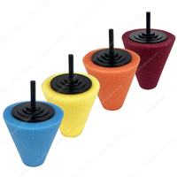 Car Polishing Kit Cone Set Sponge Pads Polishing Wheel Polisher Buffer Waxing Hub Cleaning Tool Electric Sponge Cone