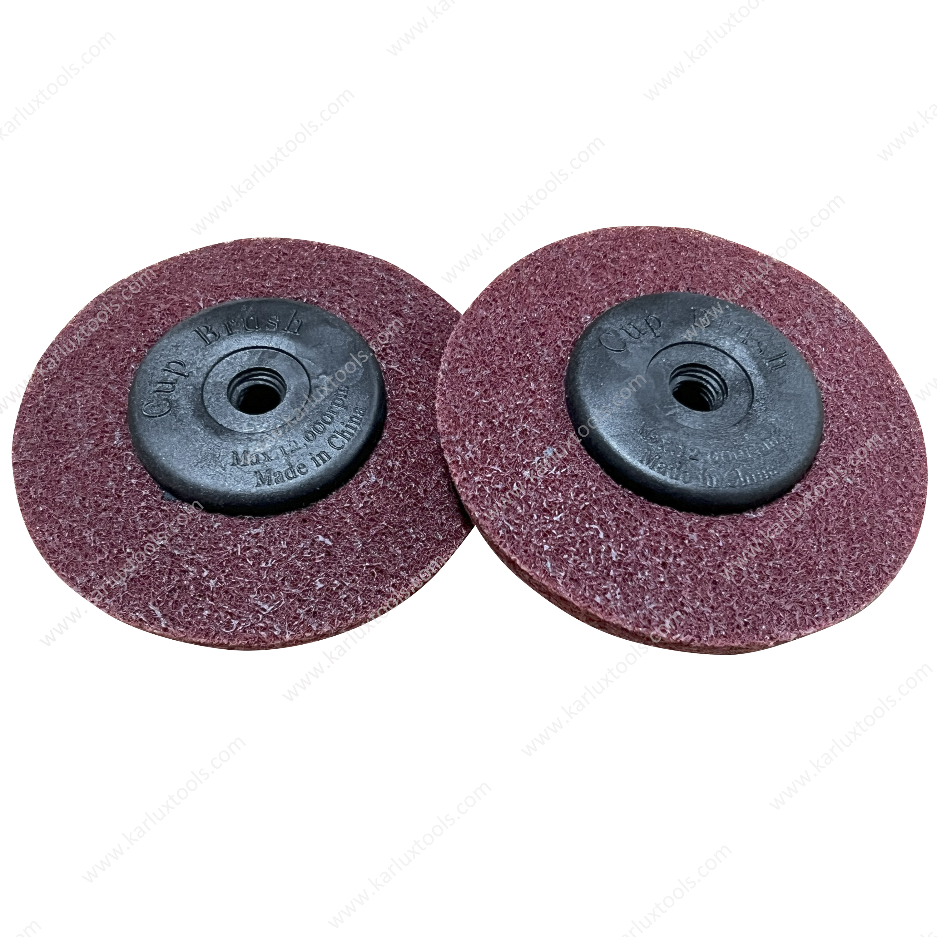 94mm Red Medium Nylon Fiber Polishing Wheel Grinder Sanding Disc Scouring Pad Buffing Sanding Wheel for Angle Grinder
