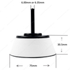 3 Inch 75mm EVA Backing Pad with 6mm 6.35mm Shank Flexible Foam Polishing Disc Holder for Electric Drill and Die Grinder