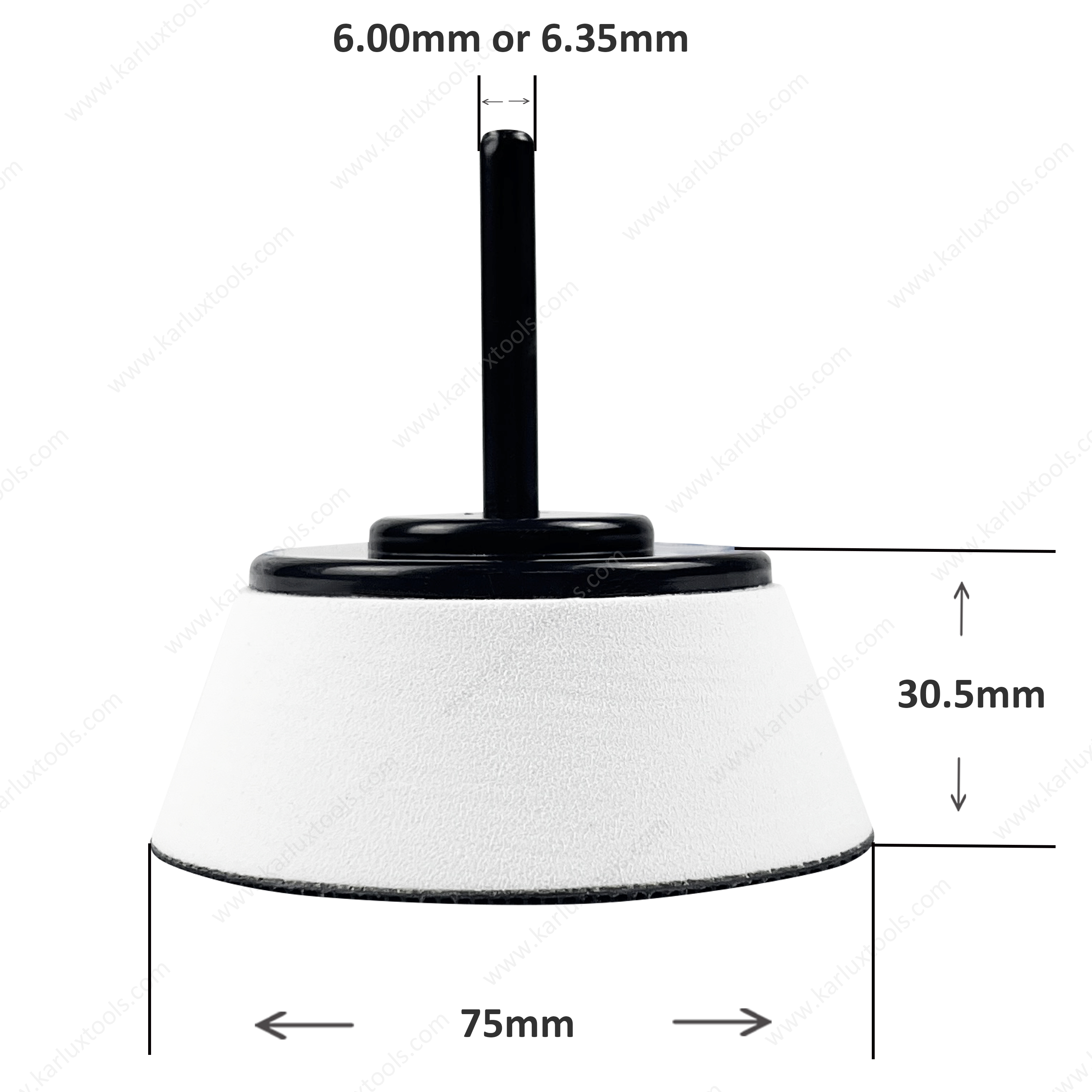 3 Inch 75mm EVA Backing Pad with 6mm 6.35mm Shank Flexible Foam Polishing Disc Holder for Electric Drill and Die Grinder