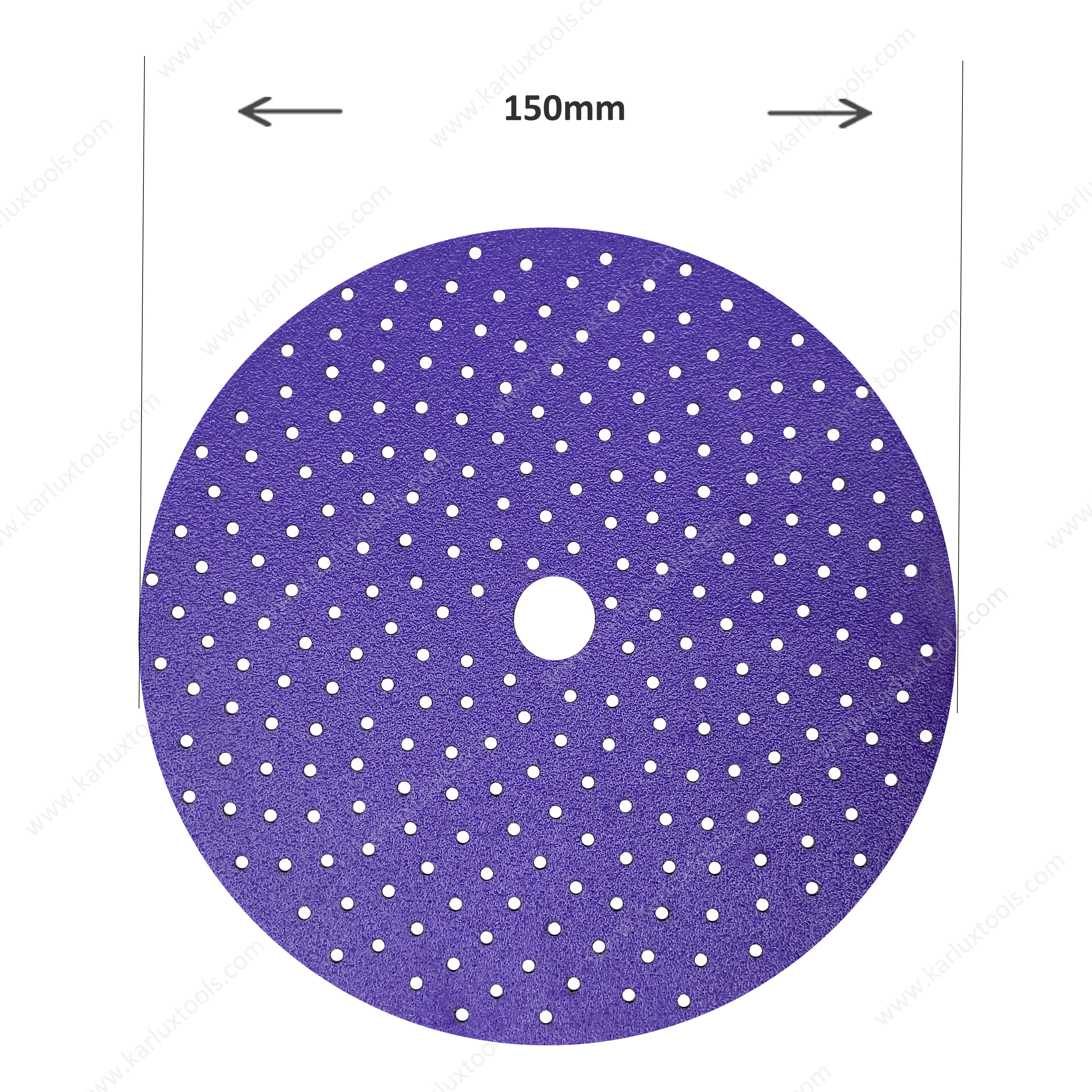 6 Inch(150mm) Grit P80-2500 Multiple Holes Round Disc Sanding Paper Purple Ceramic Paper Backing Sandpaper Disc for Vacuum Sander