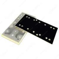 115x221mm 16 Holes Backing Pad Back Up Pad Aluminium Base Sanding Plate Sanding Pad with Sliders Orbital Sanders