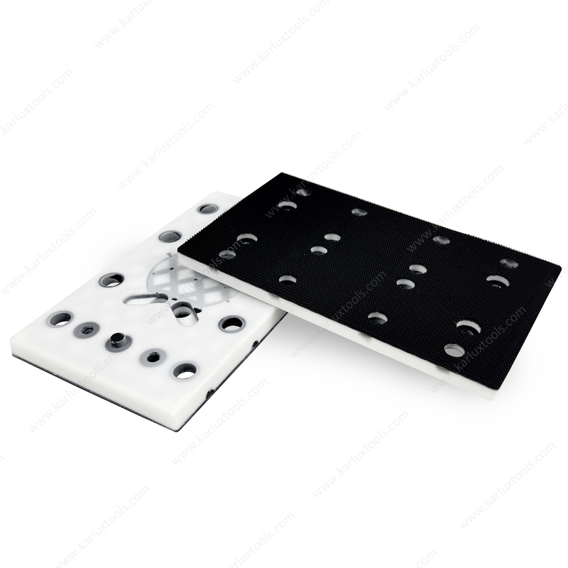 80x130mm 12+4 Holes Short-Hook Velcro Backing Pad Back up Pad Sanding Plate Rectangle Sanding Pad Assembly by Screws