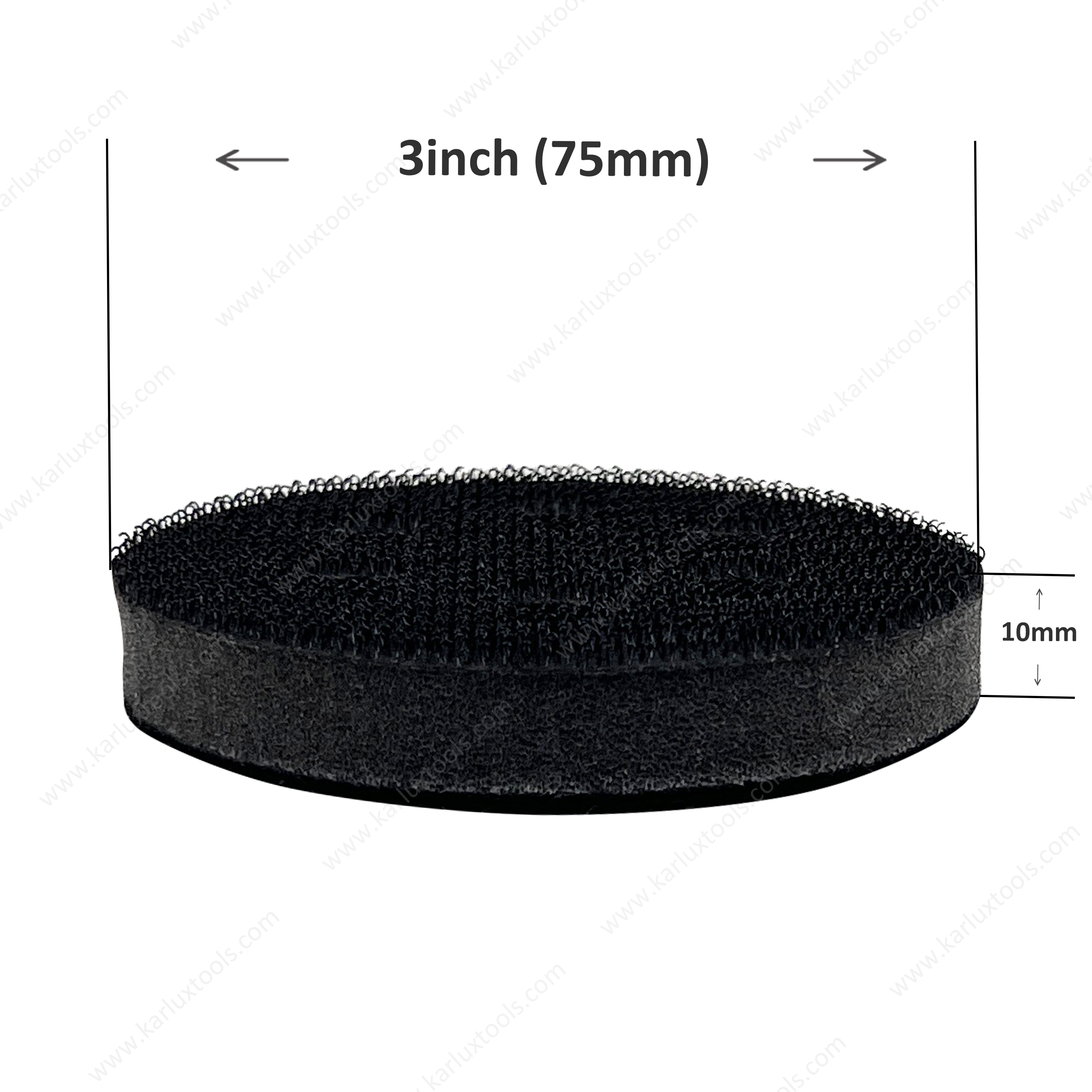3inch 75mm 6 Holes ROUND Hook and Loop Sponge Cushion Buffer Backing Pad Foam Soft Interface Pad