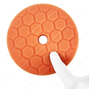 5Inch 125mm Hexagon Texture Buffing Polishing Pads Bevel Edge Buffing Sponge Pads for Car Buffer Polisher Polishing and Waxing