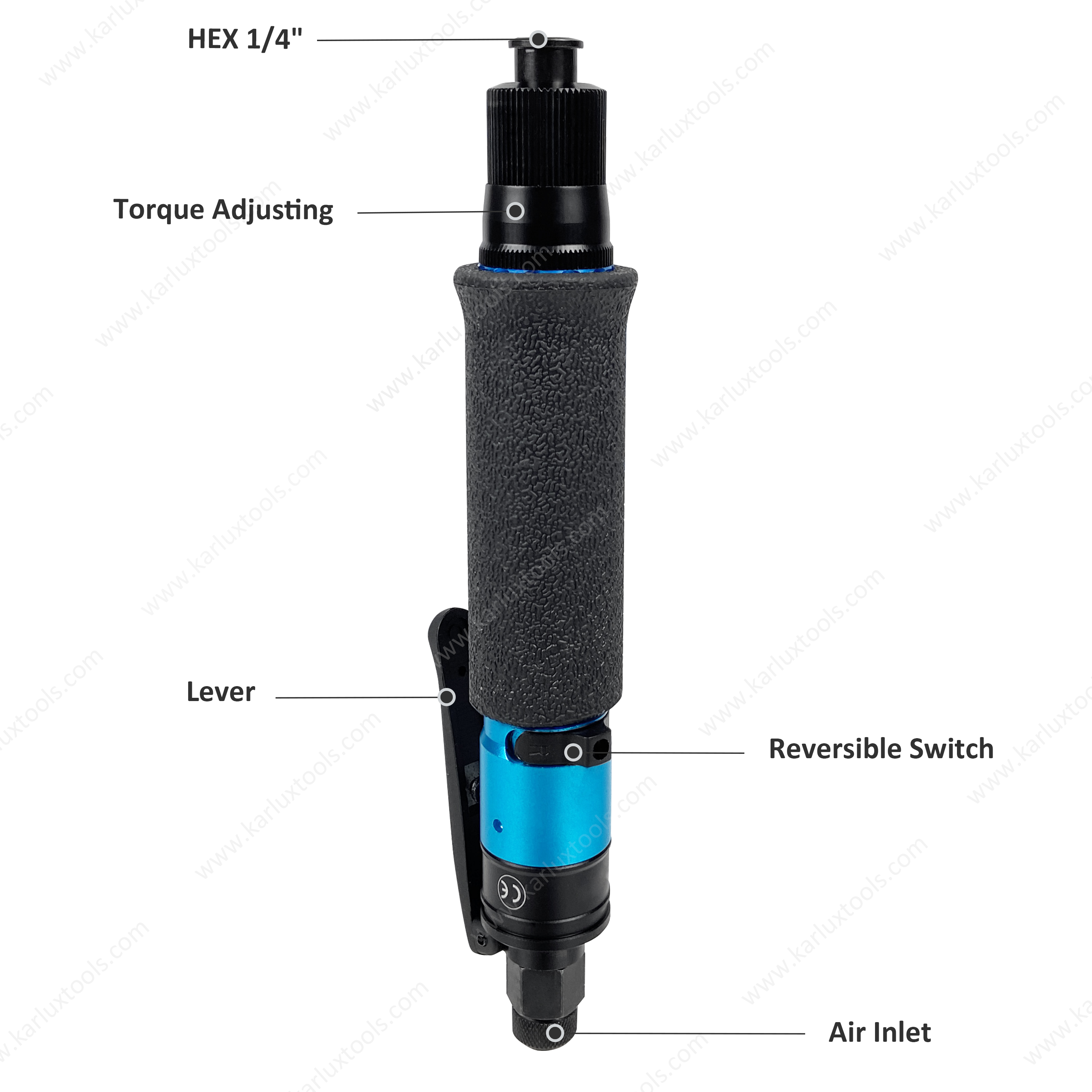 800Rpm Torque Range 8-40kgf-cm Straight Assembly Industry Lever Type Pneumatic Auto Air Shut Off Screwdriver