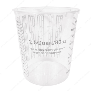 80 oz 2.5 Quart Paint Measuring Cups PP Disposable Graduated Paint Mixing Cups