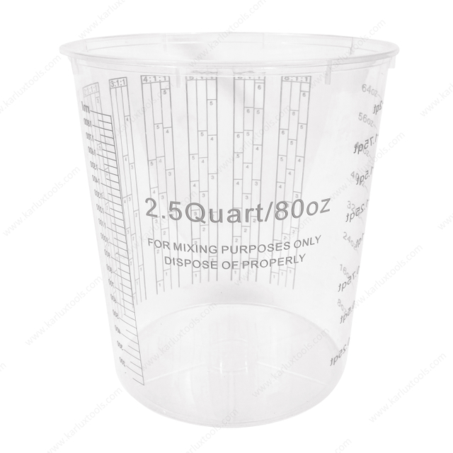 80 oz 2.5 Quart Paint Measuring Cups PP Disposable Graduated Paint Mixing Cups