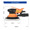 Air Sander 6inch (150mm) Orbit 2.5/5.0.8.0mm Central Vacuum 12,000RPM