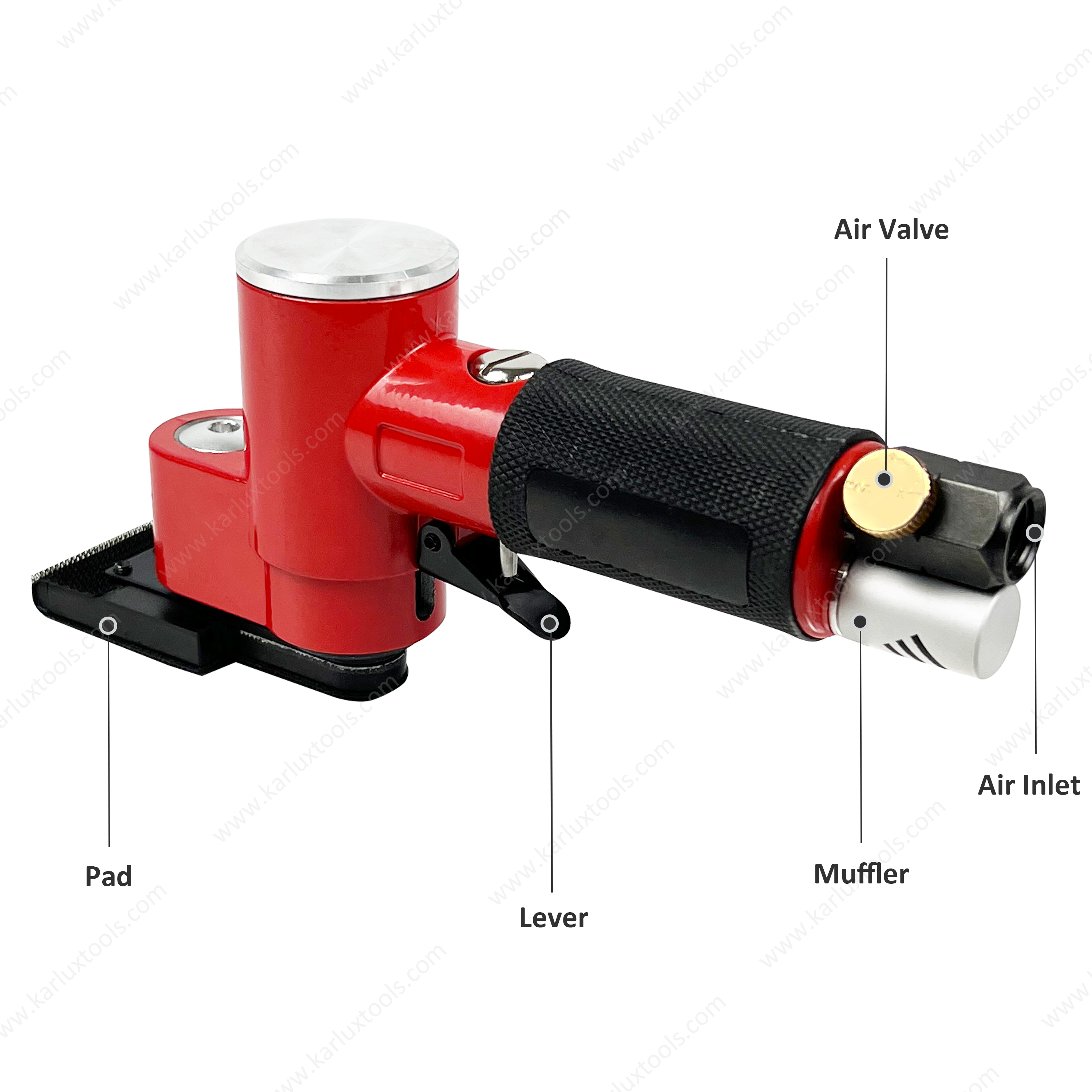 15000Rpm Orbit 3mm Pneumatic Anlge Sanding Tools Air Finger Sander