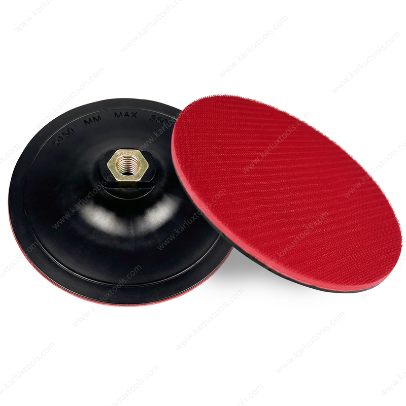 Hook & Loop 150 x 9mm EVA Rubber Backing Pad for Angle Grinder Sander Polisher Disc