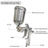 W-101-G 400ML Lightweight Multiple Nozzle Sizes Industrial Pneumatic Paint Sprayer HVLP Gravity Feed Air Spray Gun