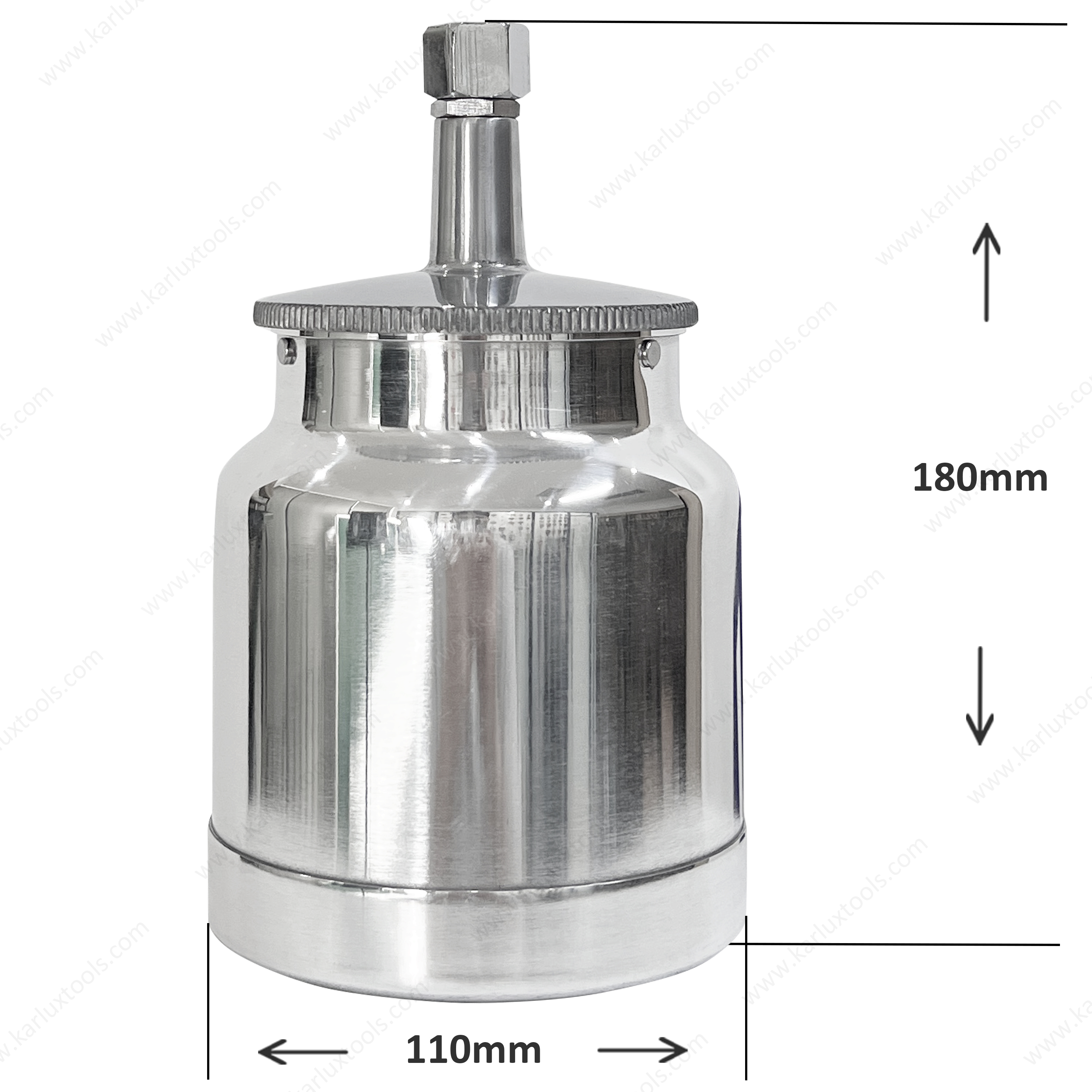 G3/8 Thread 750ml Aluminium Spray Gun Paint Cup Pneumatic Tool Replacement Fluid Pot Siphon Feed Paint Tank for Air Spray Gun