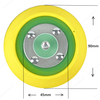 3.5 Inch 88.5mm 5/16 Thread Backing Pad Professional PU Sanding Plate Hook and Loop Polishing Disc for Air Dual Action Sander
