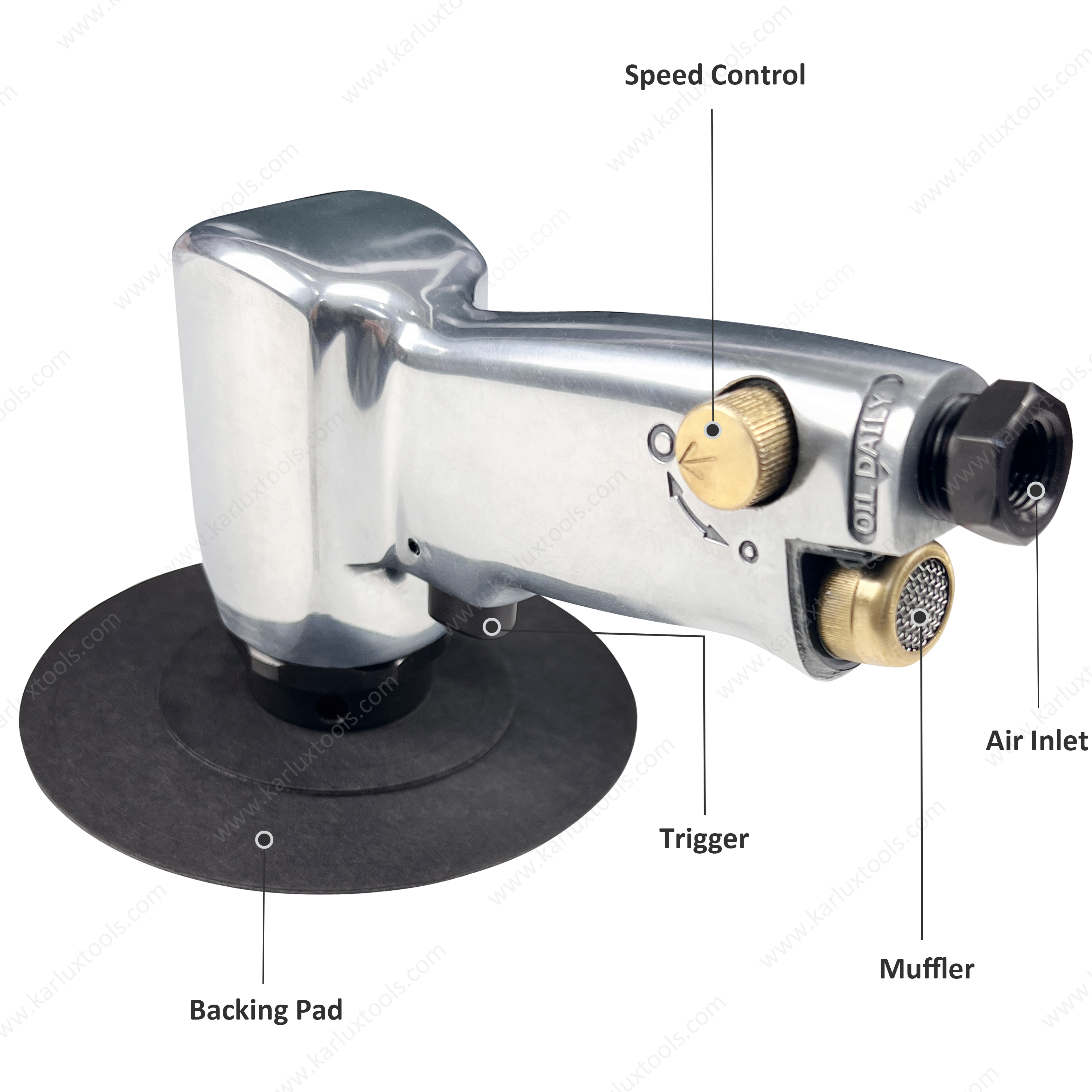 3inch 19000rpm High Speed Low Vibration Fiber Disc Sander Air Rotary Polisher Pneumatic Sander for Automotive Metal Finishing