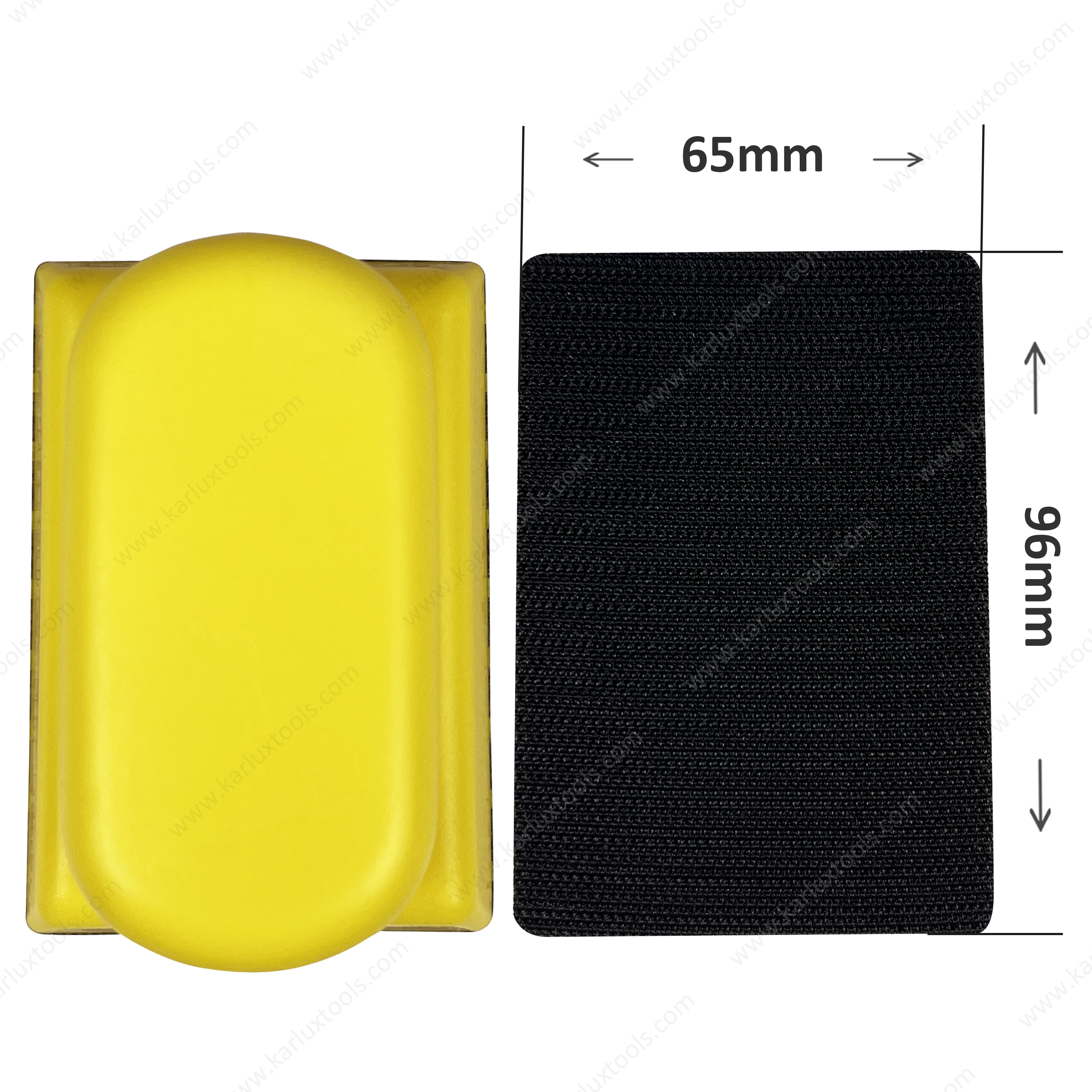 Meidum Manual Sanding Block 65x96mm Velcro or PSA