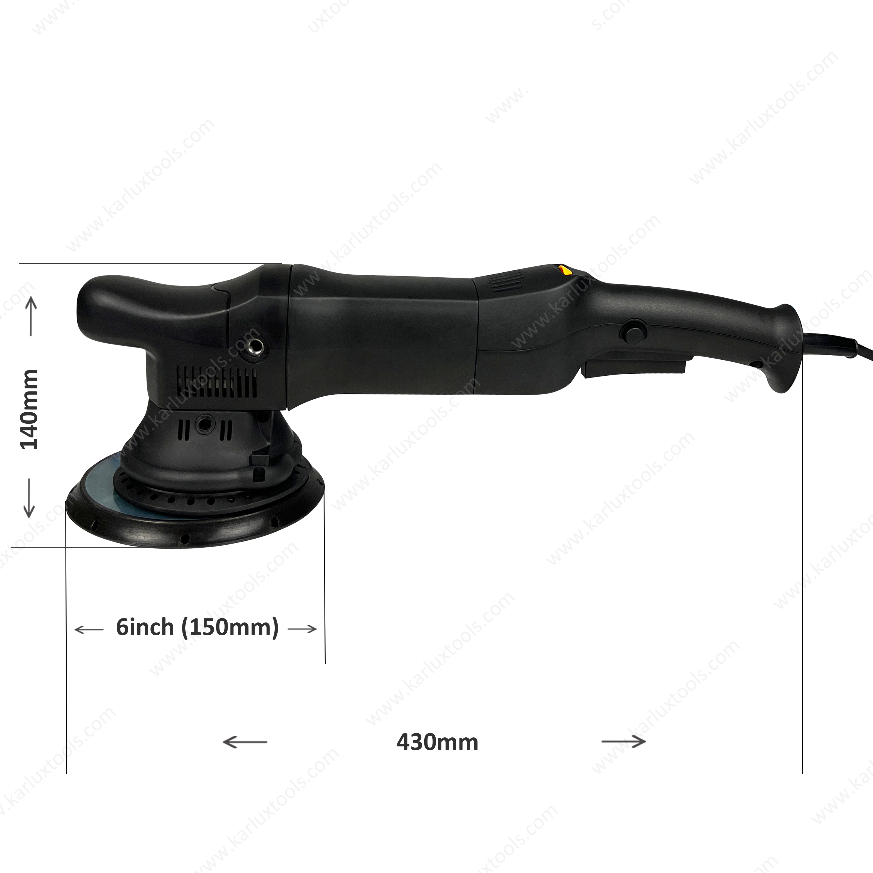 6inch Adjustable Speed Power Polisher Dual Action Polisher with Carbon Brush