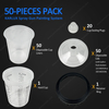 28 oz Disposable Measuring Paint Spray Gun Cup Lids and Liners Kit Plastic Paint Mixing Cup with 125MIC or 190MIC Filter Cup