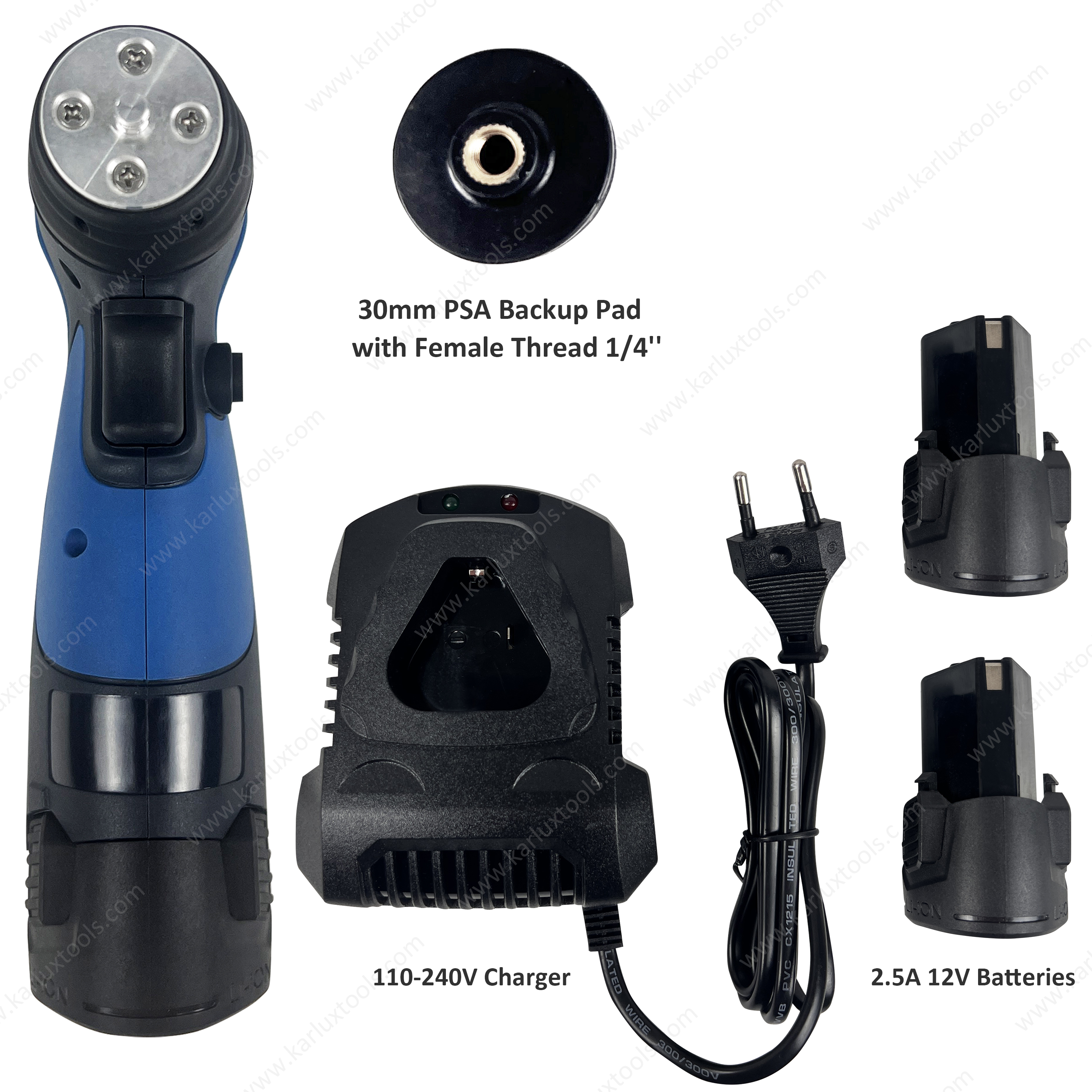 32mm 12 Volt Lithium-Ion Variable Speed Portable Mini Spot Repair Sander Cordless Pistol Sander For Car Detailing 