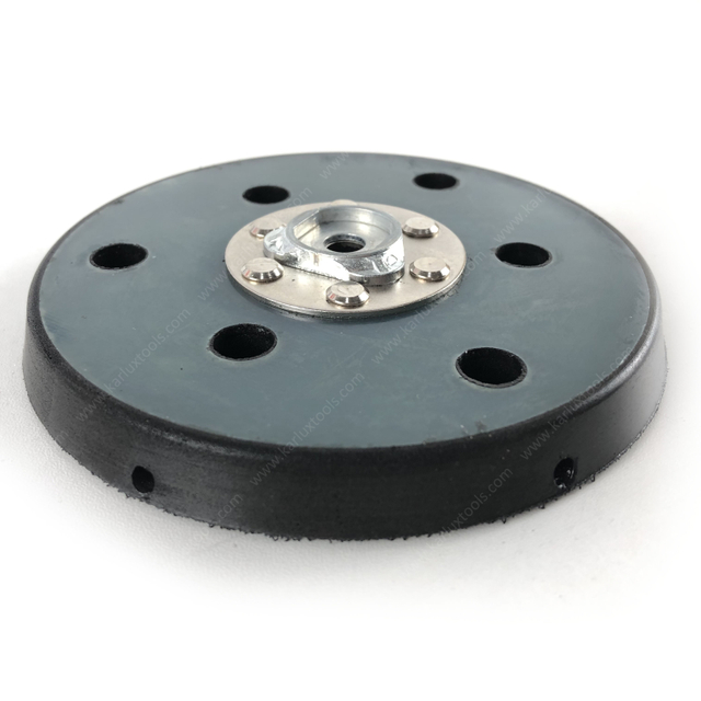 125mm Sander Backup Pad M8 5/16'' Screw Hook and Loop Backing Pad With 6 Radial Holes 5inch 6 Hole Back Up Pad