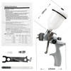 0.5-2.0mm Nozzle 100ml Mini HVLP Spray Gun Gravity Paint Car Paint Sprayer Pneumatic Air Spray Gun for Car Refinishing