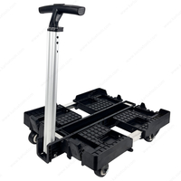 Lightweight Silent 4 Wheels Foldable Toolbox Platform Trolley Folding Carry Cart Fold Dolly Cart Used for Stackable Tool Boxes