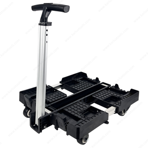 Lightweight Silent 4 Wheels Foldable Toolbox Platform Trolley Folding Carry Cart Fold Dolly Cart Used for Stackable Tool Boxes