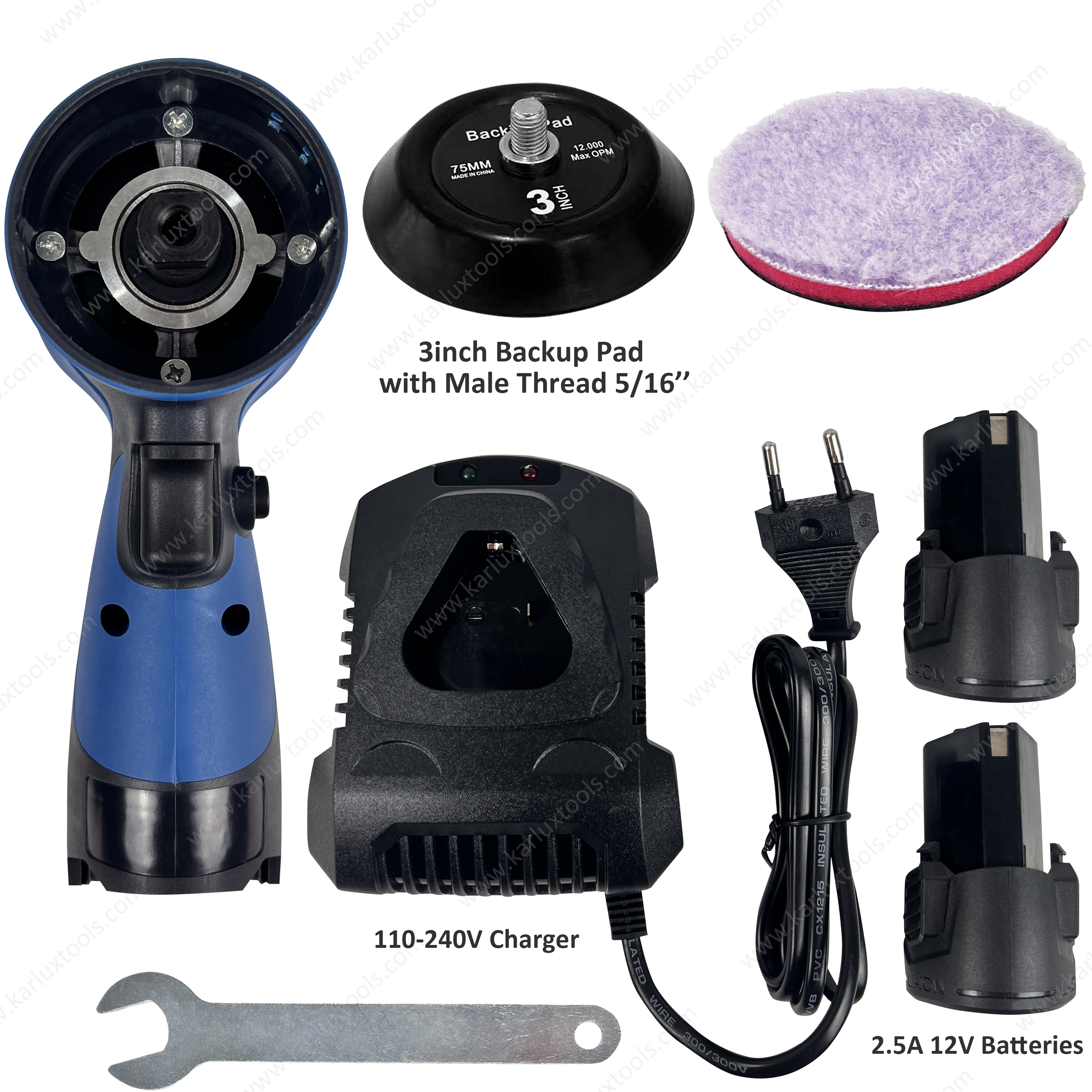 3inch 75mm Adjustable Speed RECHARGEABLE Portable Buffer Polisher Detailing Cordless Rotary Polisher