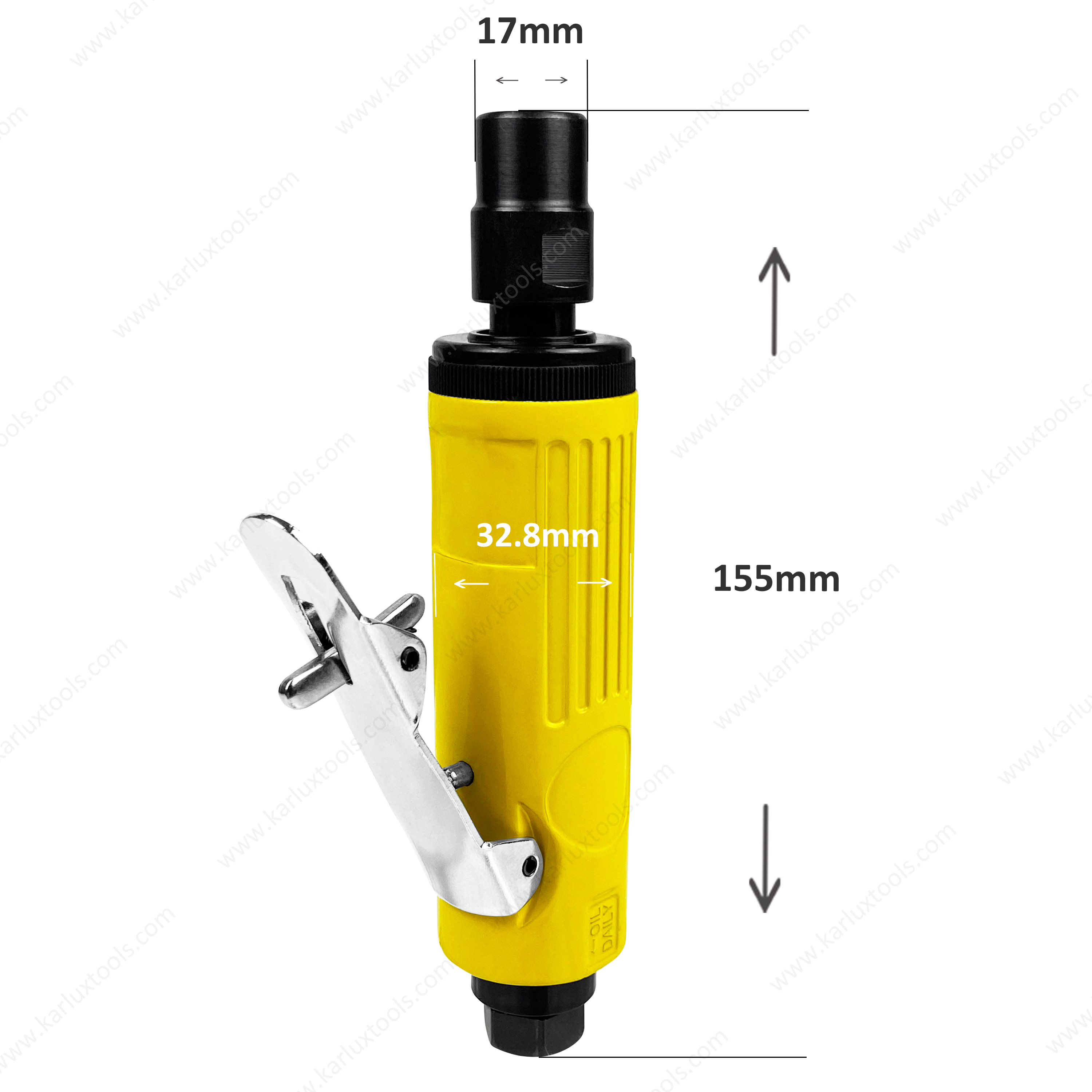 1/4 Inch Collet 25000RPM High Speed 90 PSI Rear Exhaust Air Straight Grinder Pneumatic Air Die Grinder