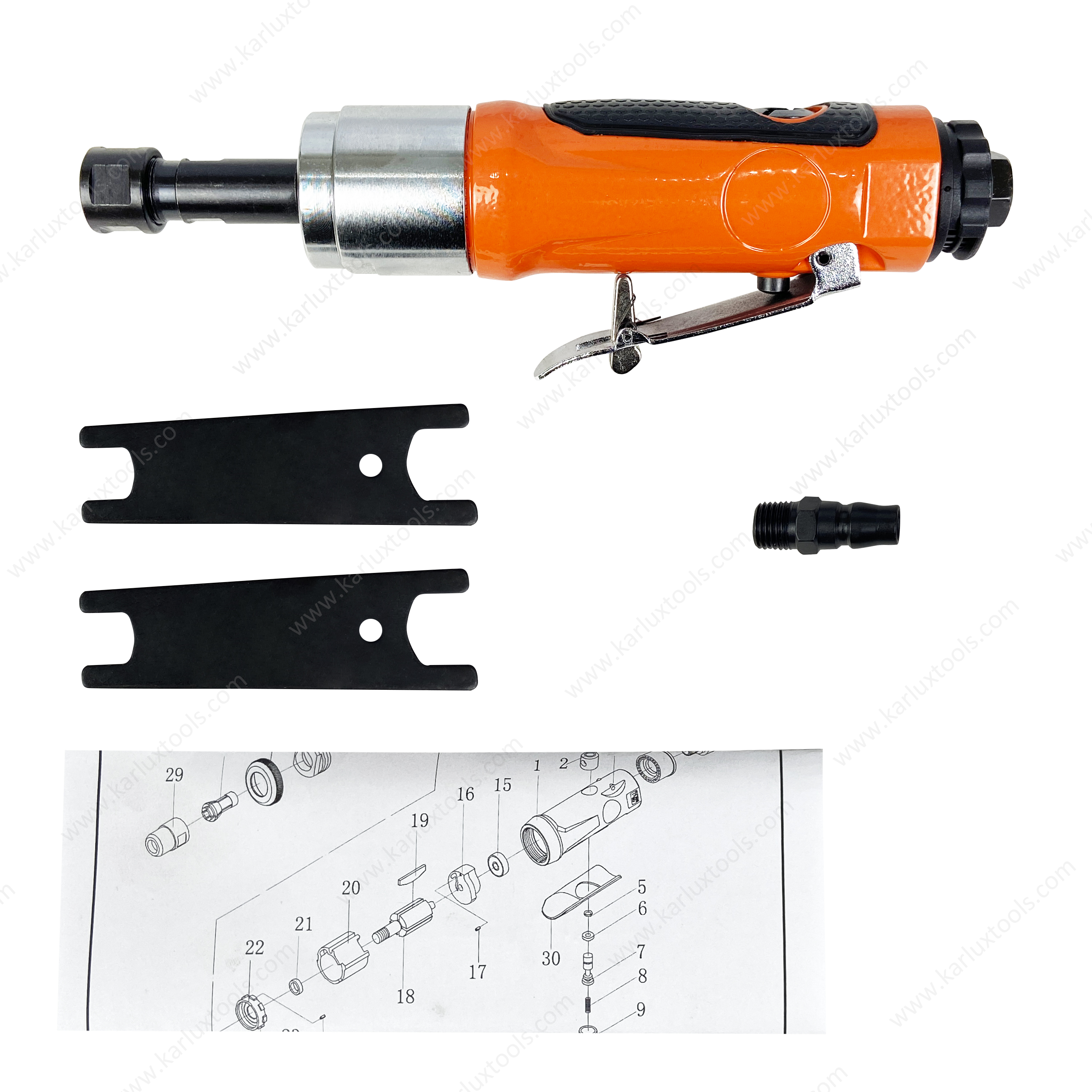 4000Rpm 1/4"(6Mm) 1/8"(3Mm) Collets Pneumatic Straight Sander Air Die Grinder For Mold Grinding Deburring Burr Rust Removal