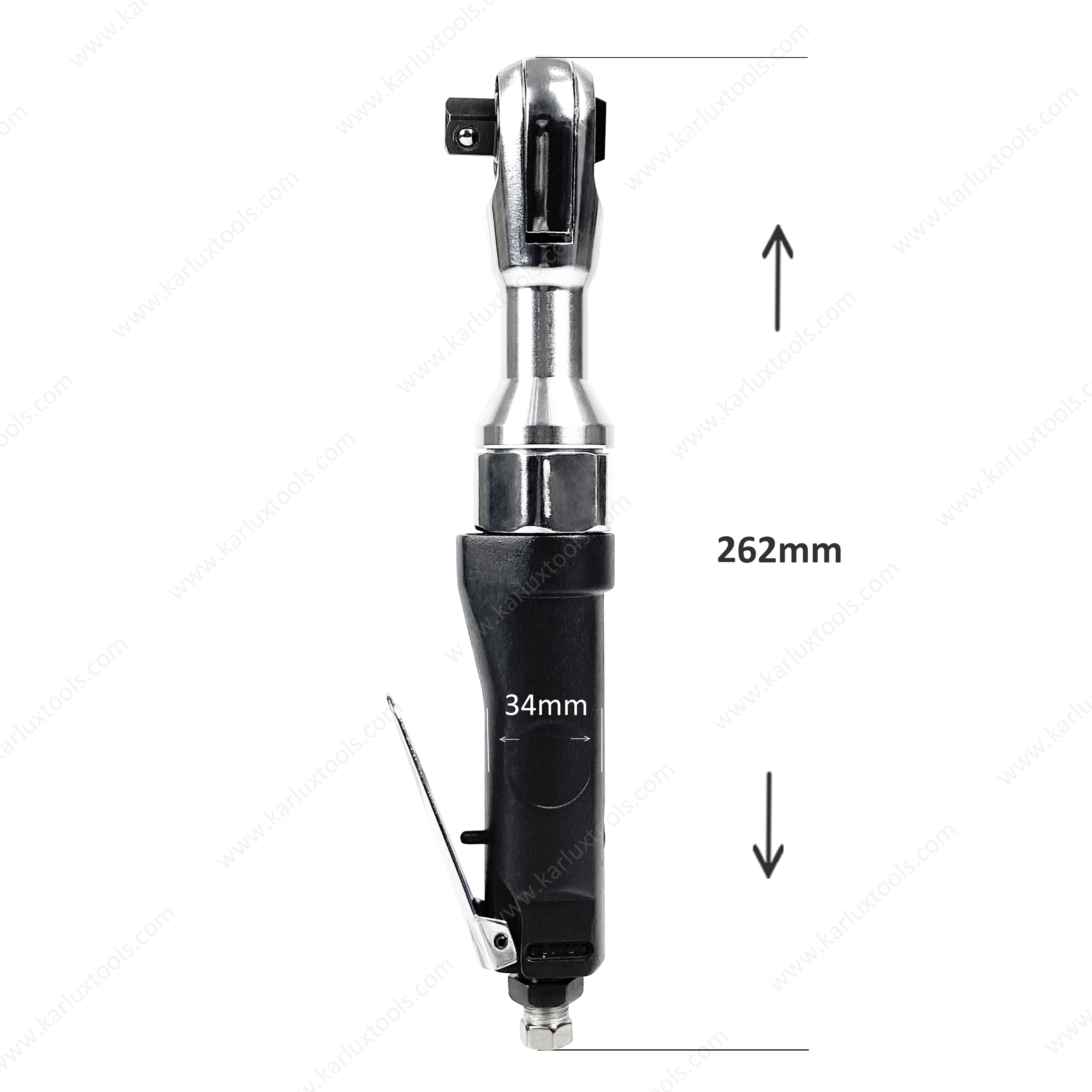 ARWBS142724-C Air Ratchet Wrench 240rpm Size of Hex Bore 1/4'' or 3/8'' Bolt Size M8 Max Torque 27N.m