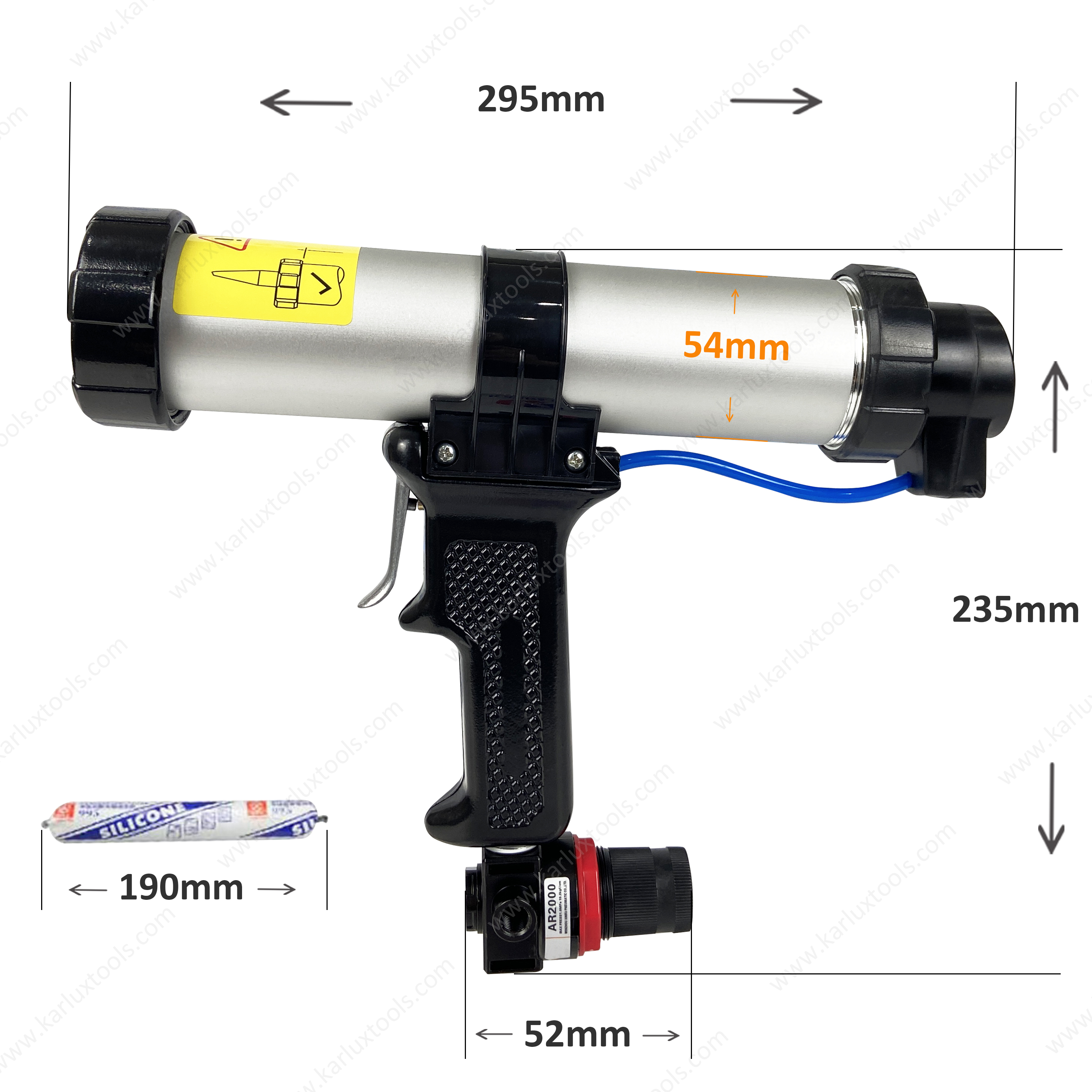 310Ml Air Power Sealant Caulk Gun Air Caulking Gun