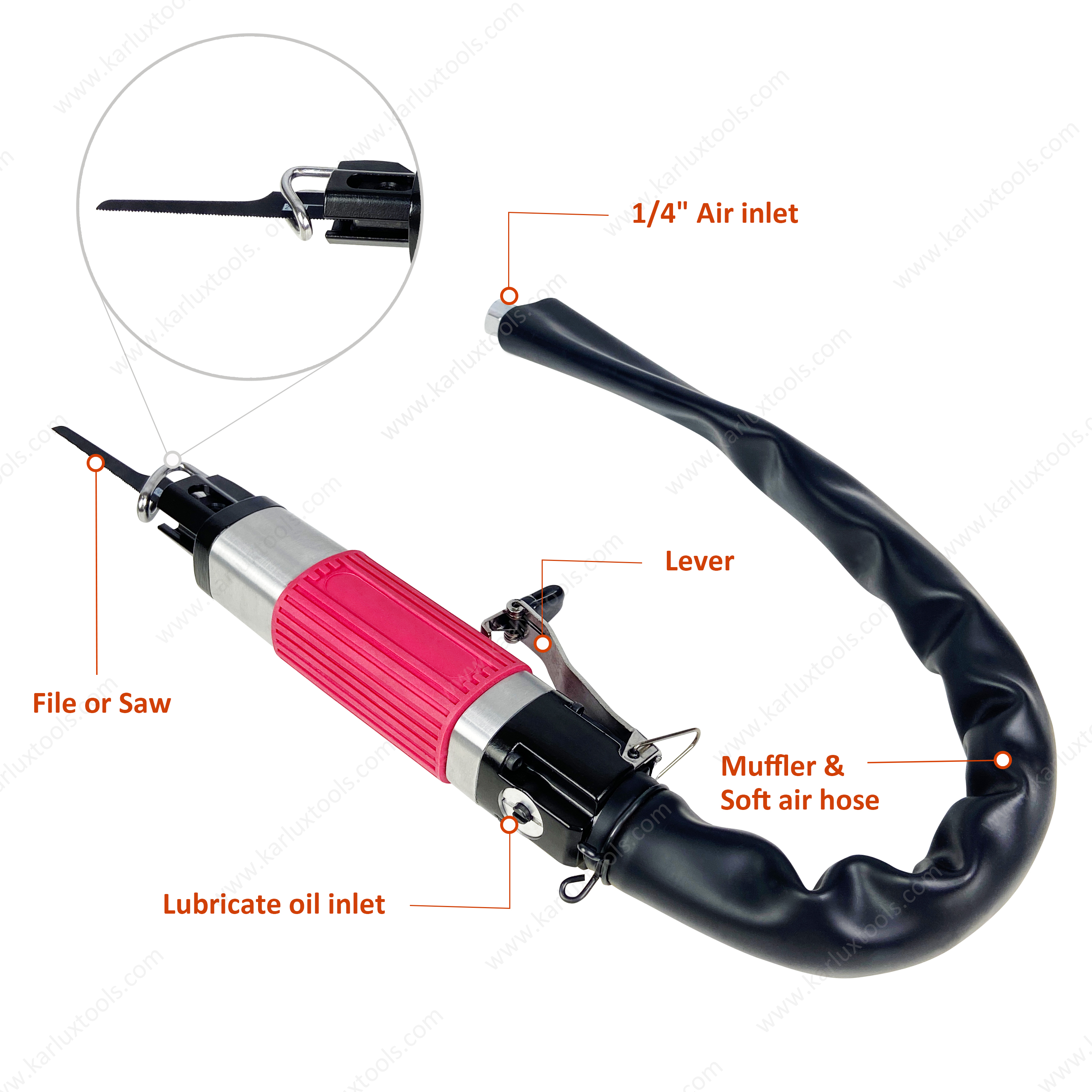 Reciprocating Type Stroke 10mm Pneumatic Tools Air Saw File