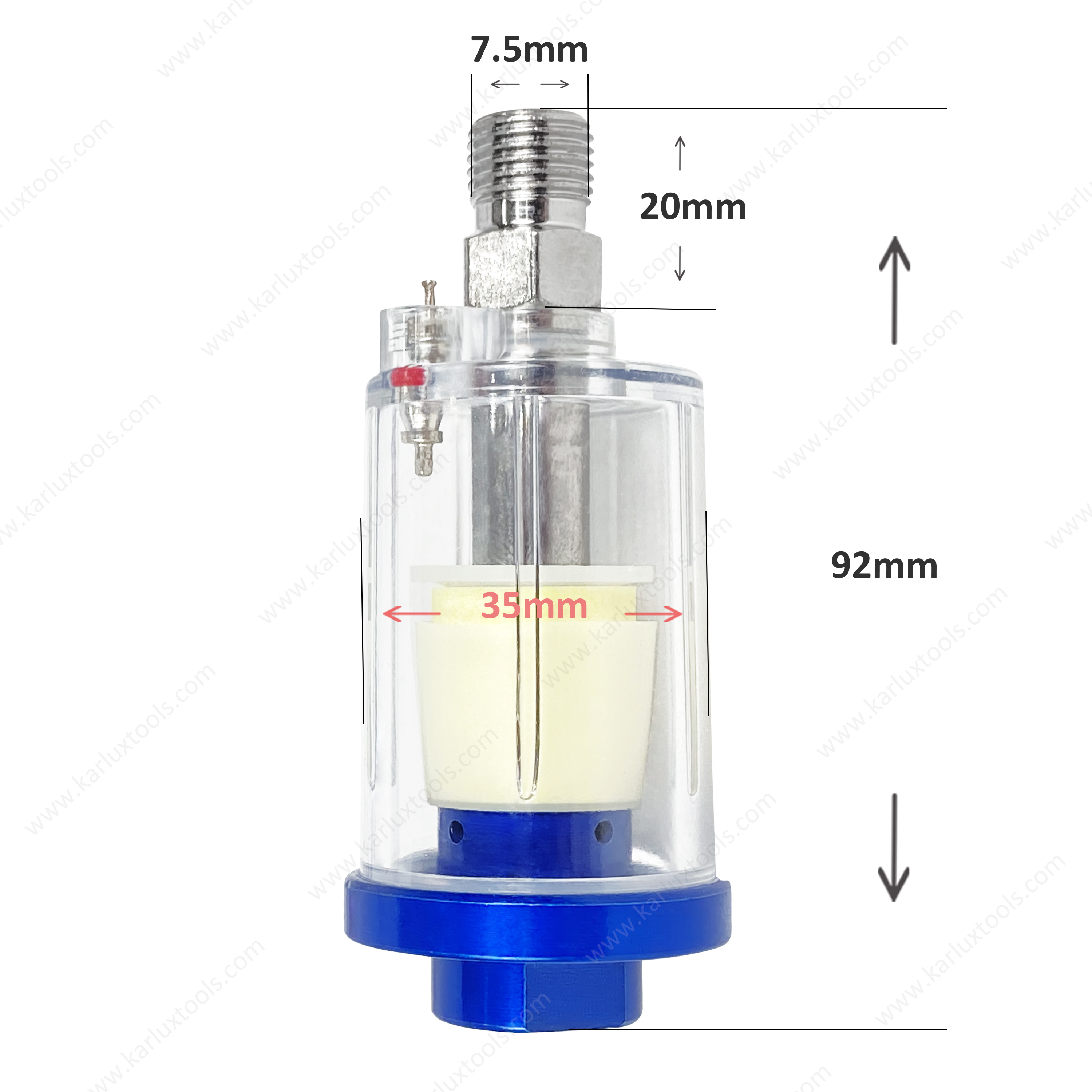 1/4‘’ Mini in-Line Spray Gun Filter HVLP Gravity Feed Spray Gun Auto Paint Primer-metal Flake Air Regulator Filters 1/4 Filter