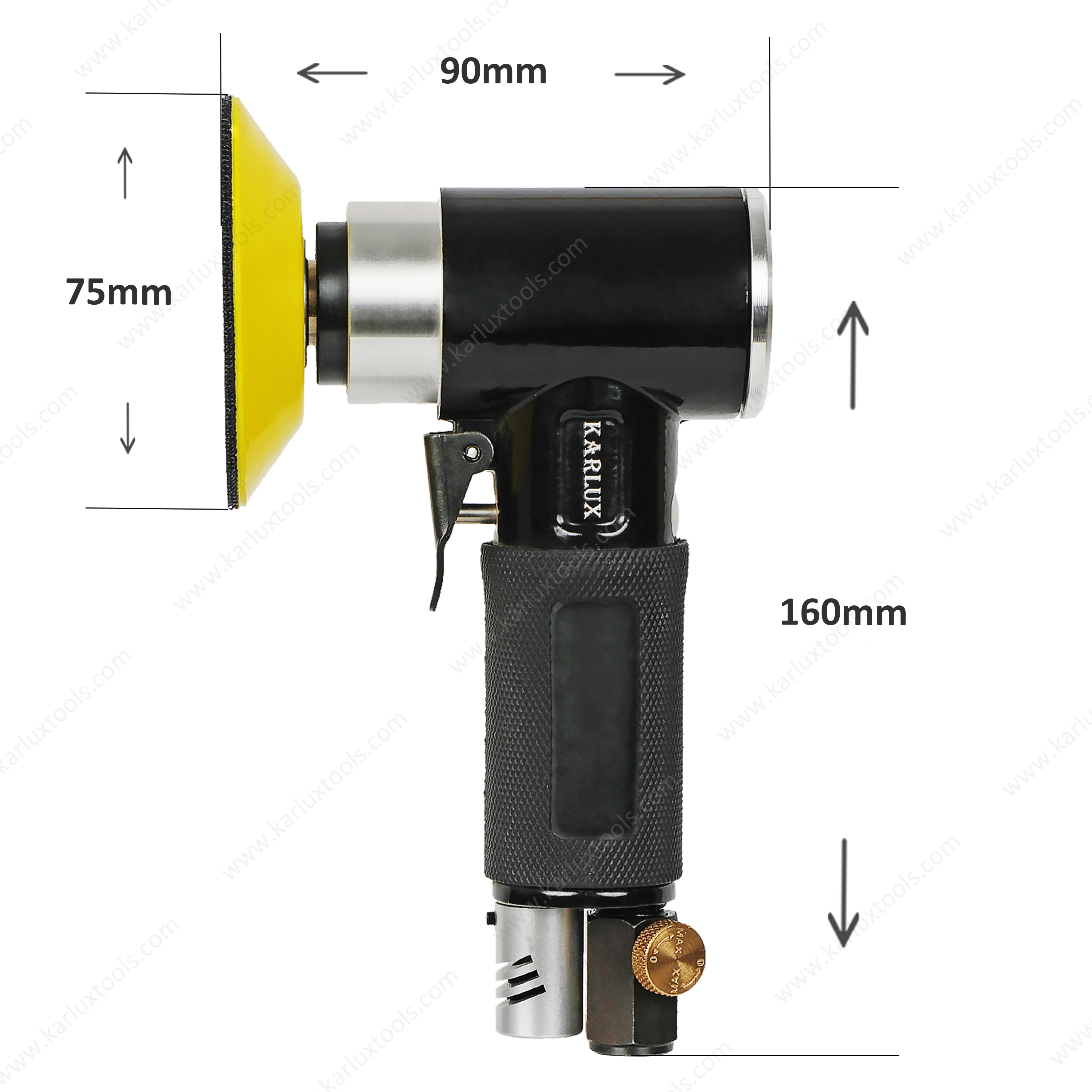 15000rpm Orbit 3Mm High Speed Air Sanding Tools Orbital Air Sander