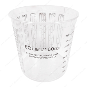 160 oz 5 Quart Paint Measuring Cups PP Disposable Graduated Paint Mixing Cups