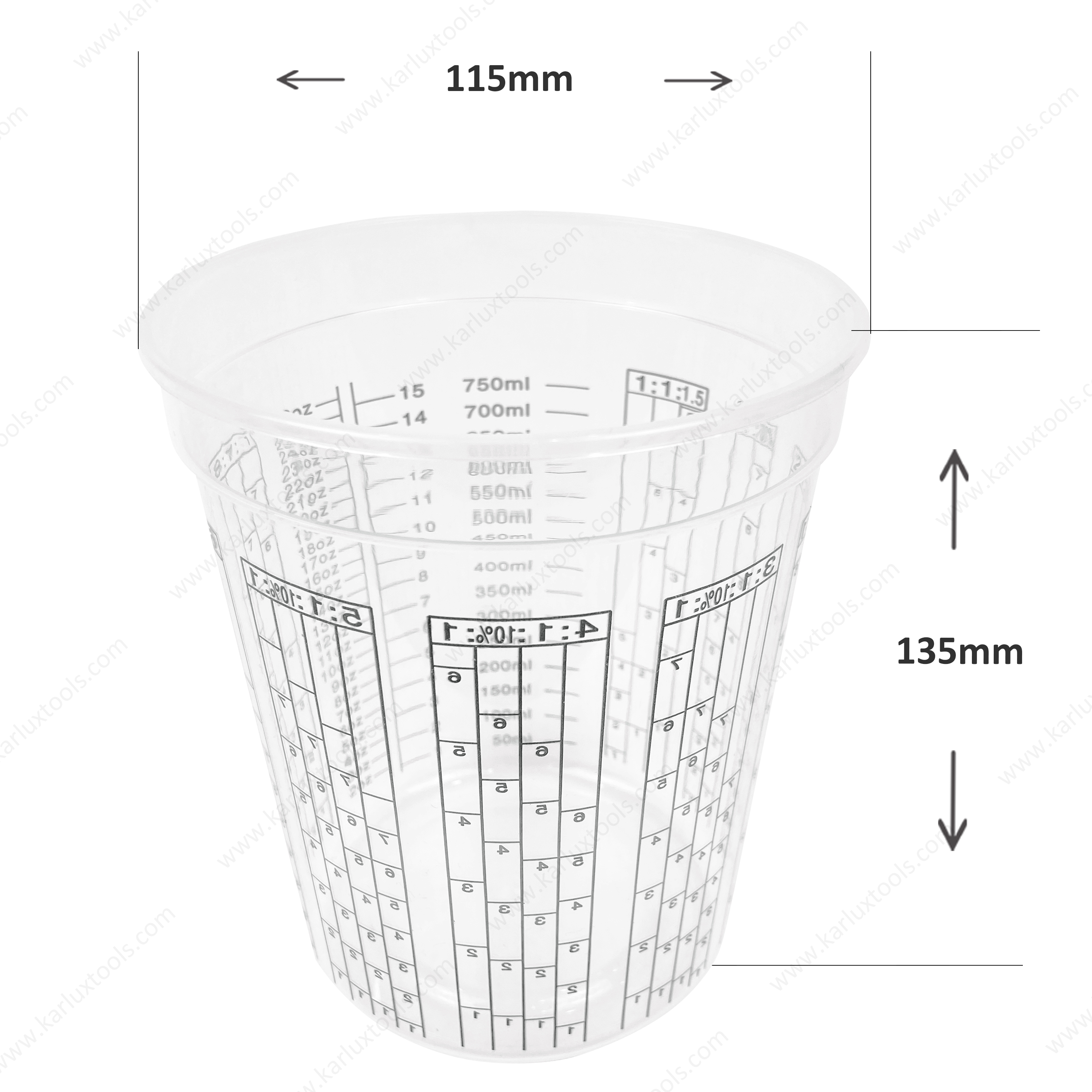 26 oz Paint Measuring Cups PP Disposable Graduated Paint Mixing Cups