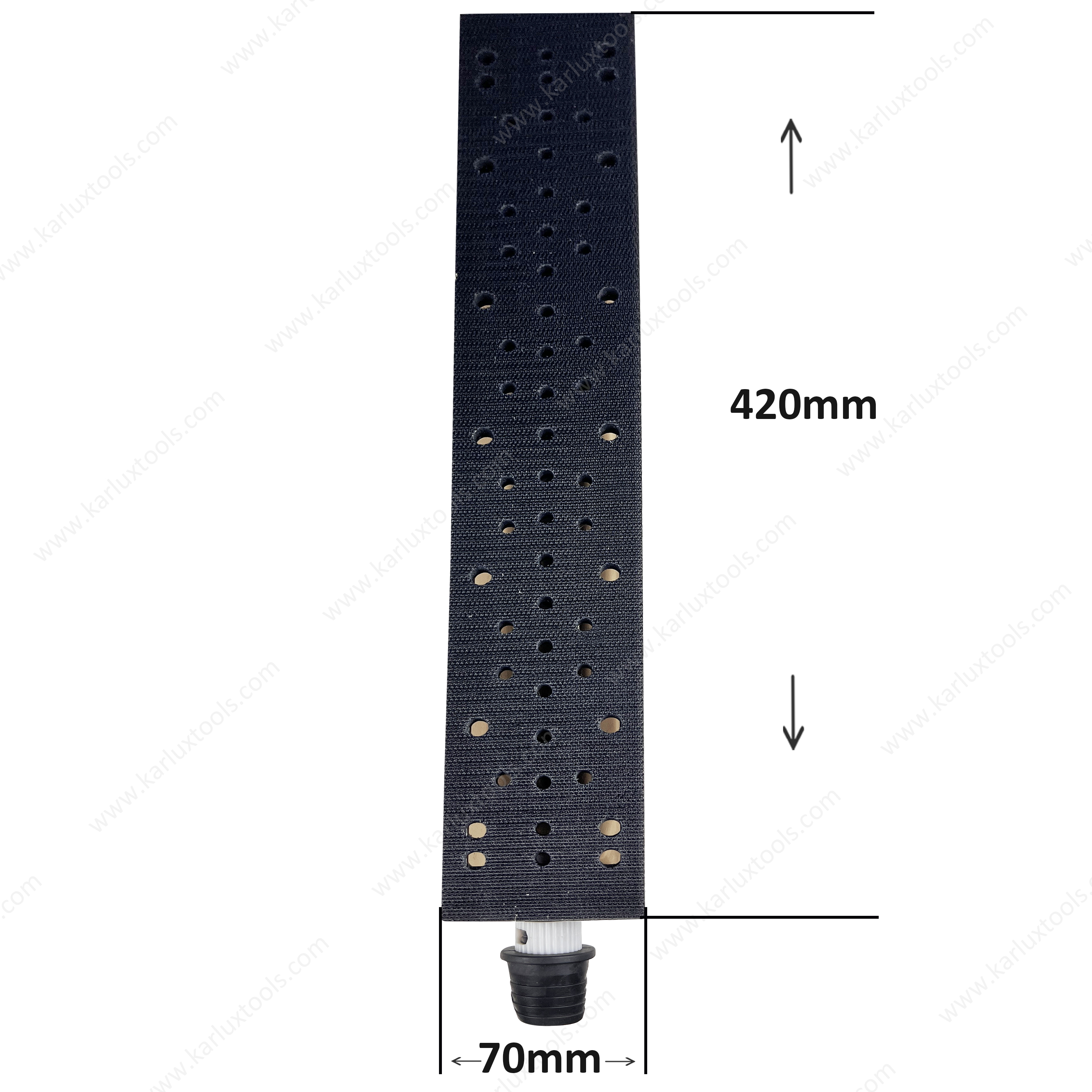 70x420mm Hand Sanding Block with Vacuum Hook & Loop Backing ABS Body Dust-Free Sanding Tool for Automotive Paint Prep
