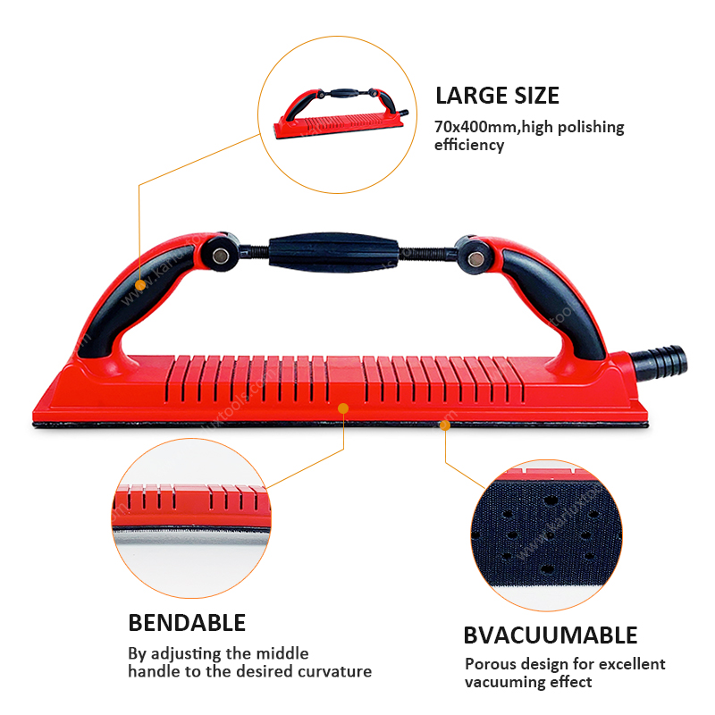 70x400mm Dust Free Flexible Multi-Hole Sanding Board for Auto Body Sanding