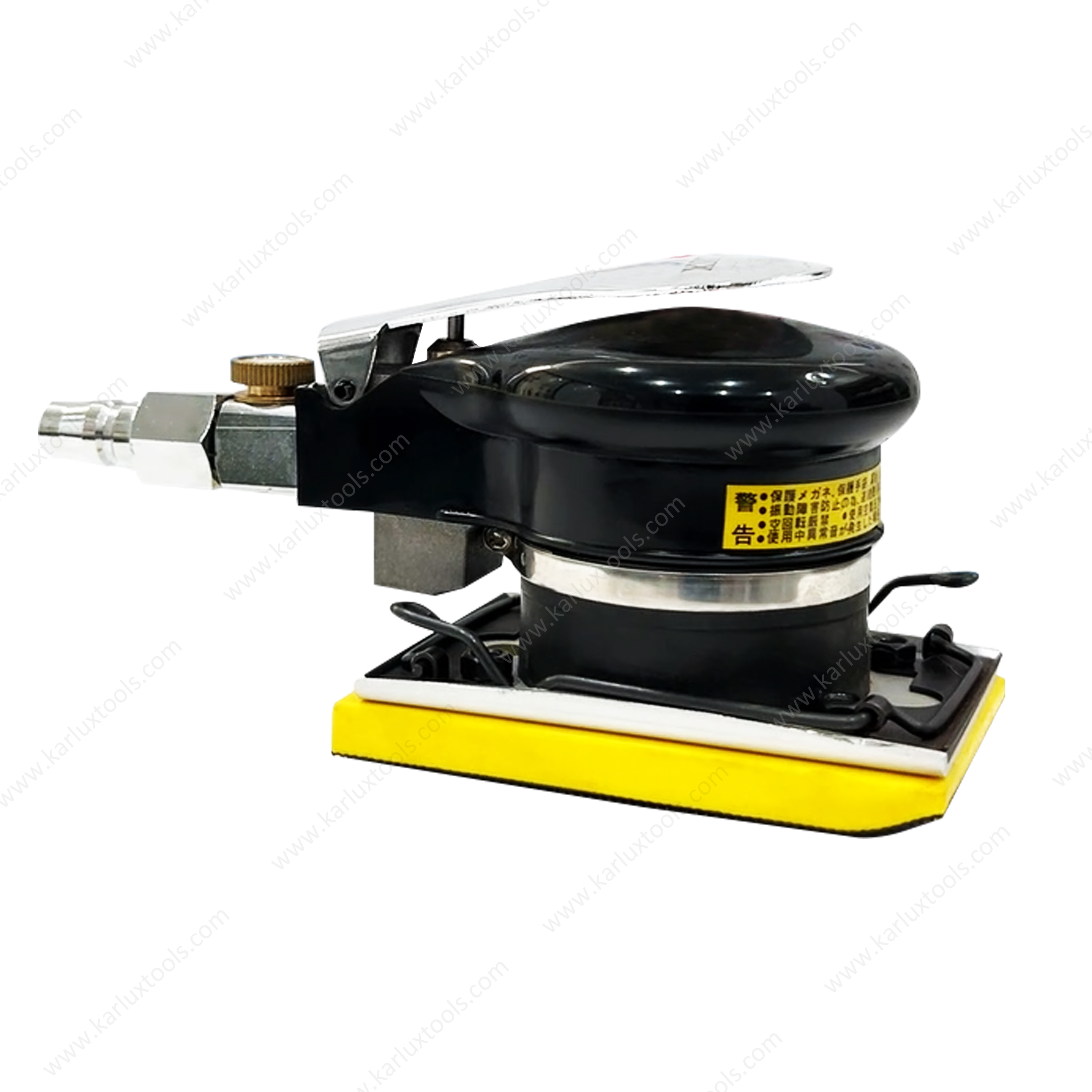 10000rpm 75x100mm Pneumatic Jitterbug Random Orbit Palm Sander Rectangle Industrial-Grade Air Detail Sanders With Non Vacuum