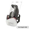 Dual Cartridge Anti-Fog Panoramic Lens Reusable Full Face Respirator Gas Mask Set for Spray Painting Chemical Laboratory