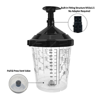 550ml 50 Pcs 125 190 Micron Mesh Filter Disposable Spray Gun Paint Measuring Cup System for Auto Body Refinishing