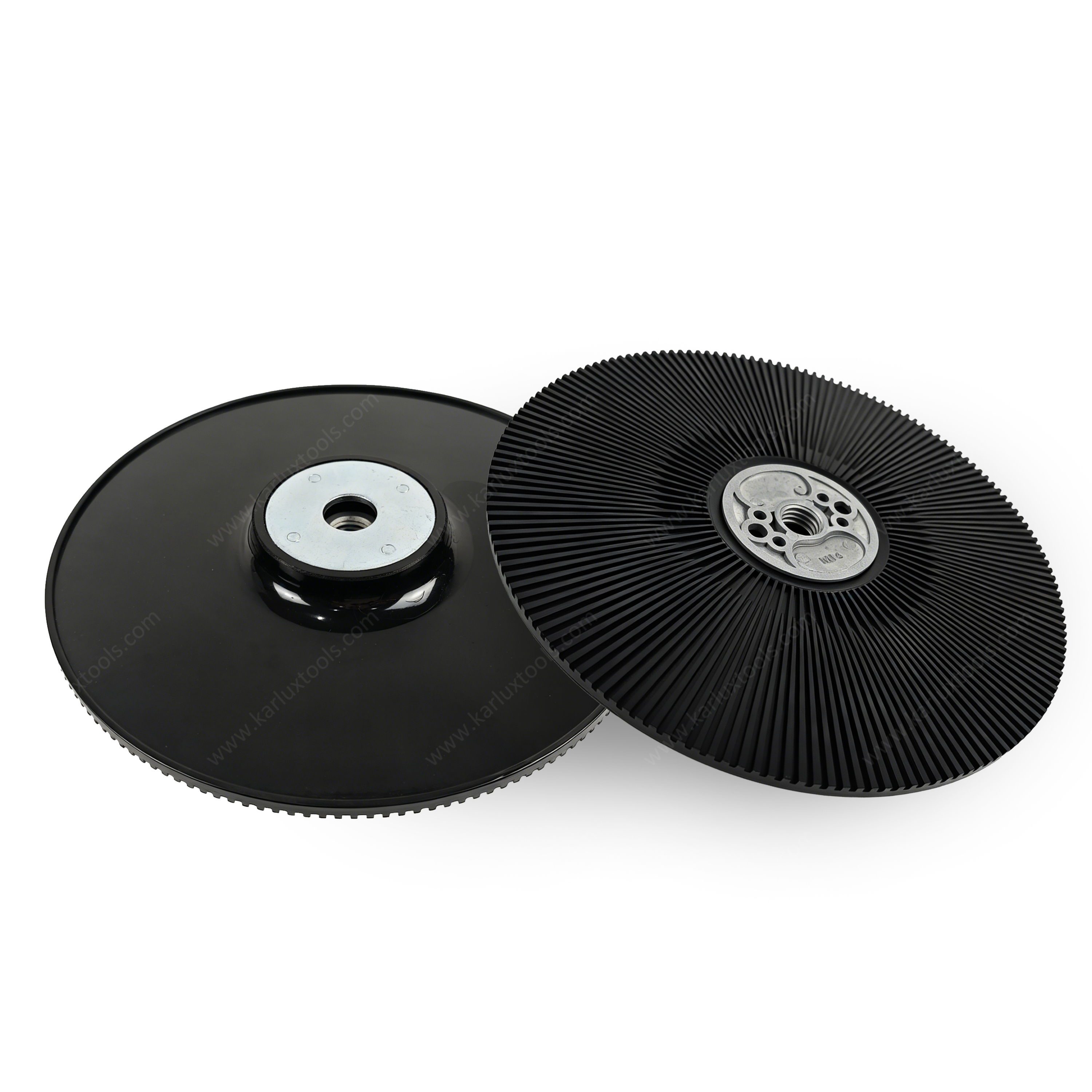 180mm M14 Thread Fiber Disc Backup Pad Spiral Cooling Sanding Pad Alloy Reinforced Backing Plate for Metal Angle Grinder