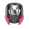 Dual P100 Purple Filter Anti-Fog Panoramic Visor Reusable Full Face Respirator Dust Mask Kit for Welding Fumes Mining