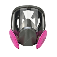 Dual P100 Purple Filter Anti-Fog Panoramic Visor Reusable Full Face Respirator Dust Mask Kit for Welding Fumes Mining